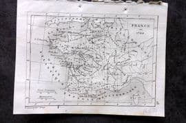 Levasseur 1838 Antique Map. France en 1789, au commencement de la revolution francaise