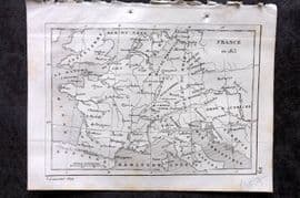 Levasseur 1838 Antique Map. France en 1813, a la fin du regne de Napoleon