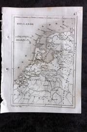 Levasseur 1838 Antique Map. Hollande