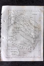 Levasseur 1838 Antique Map. Italie. Italy