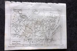 Levasseur 1838 Antique Map. Russie d'Asie et Siberie. Russia in Asia