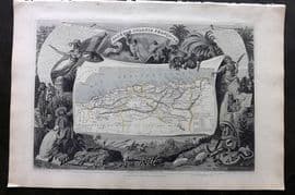Levasseur 1852 Antique Map. Algerie, Colonie Francaise. Algeria