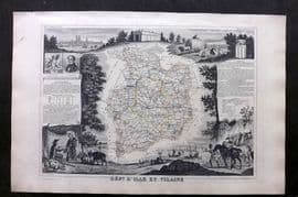 Levasseur 1852 Antique Map. Dept D'Ille et Vilaine
