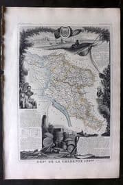Levasseur 1852 Antique Map. Dept De La Charente Infre