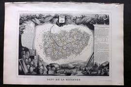 Levasseur 1852 Antique Map. Dept De La Meurthe, France