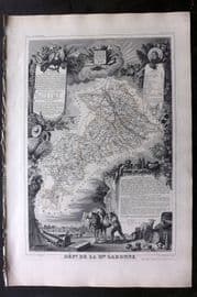 Levasseur 1852 Antique Map. Dept De La The Garonne