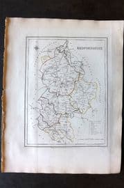 Lewis (Pub) 1842 British County Map. Bedfordshire
