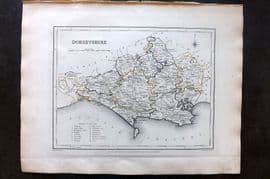Lewis (Pub) 1842 British County Map. Dorsetshire