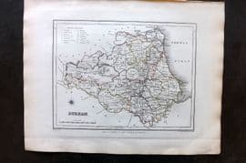 Lewis (Pub) 1842 British County Map. Durham
