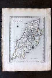 Lewis (Pub) 1842 British County Map. Isle of Man