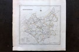 Lewis (Pub) 1842 British County Map. Leicestershire