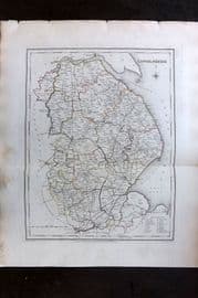 Lewis (Pub) 1842 British County Map. Lincolnshire