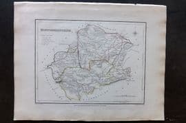 Lewis (Pub) 1842 British County Map. Montgomeryshire, Wales