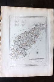 Lewis (Pub) 1842 British County Map. Northamptonshire