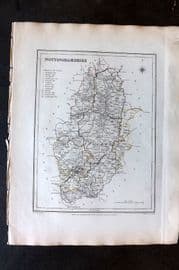 Lewis (Pub) 1842 British County Map. Nottinghamshire