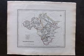Lewis (Pub) 1842 British County Map. Radnorshire, Wales