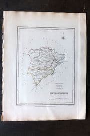 Lewis (Pub) 1842 British County Map. Rutlandshire