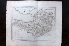 Lewis (Pub) 1842 British County Map. Somersetshire