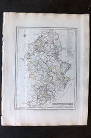 Lewis (Pub) 1842 British County Map. Staffordshire