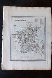 Lewis (Pub) 1842 British County Map. Worcestershire