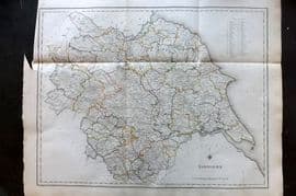 Lewis (Pub) 1842 LG British County Map. Yorkshire