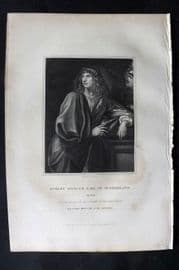 Lodge 1832 Antique Portrait Print. Robert Spencer, Earl of Sunderaland