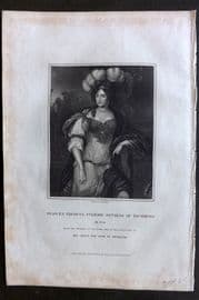 Lodge C1830 Antique Portrait Print Frances Theresa Stewart, Duchess of Richmond