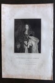 Lodge C1830 Antique Portrait Print. Edward Montague, Earl of Sandwich