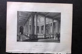 London Interiors 1844 Antique Print. Reform Club. Corridors of the Saloon
