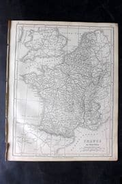 Lowry 1852 Antique Map. France in Provinces