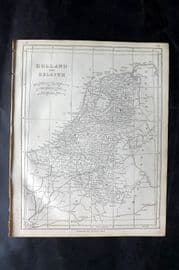 Lowry 1852 Antique Map. Holland and Belgium