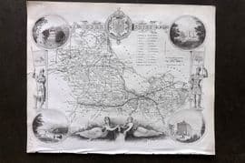 Moule C1840 Antique British County Map. Berkshire