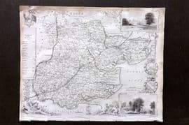 Moule C1840 Antique British County Map. Essex