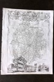 Moule C1840 Antique British County Map. Herefordshire