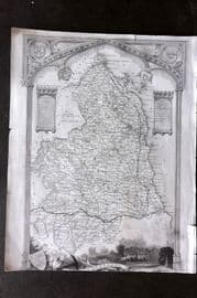 Moule C1840 Antique British County Map. Northumberland