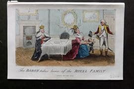 Munchausen & Cruikshank 1877 HC Satire. Baron takes leave of the Royal Family