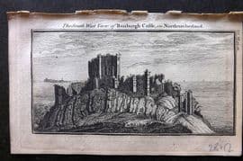 Newbery (Pub) 1770 Antique Print. Bamburgh Castle, Norhumberland