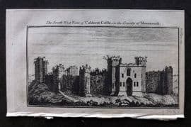 Newbery (Pub) 1770 Antique Print. Caldecot Castle, Monmouth Wales