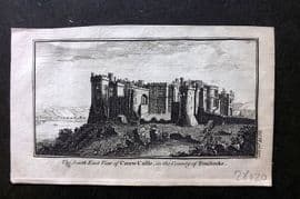 Newbery (Pub) 1770 Antique Print. Carew Castle, Pembroke Wales