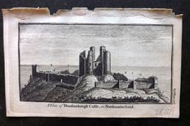 Newbery (Pub) 1770 Antique Print. Dunstanburgh Castle, Northumberland