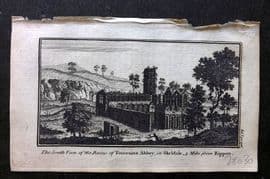 Newbery (Pub) 1770 Antique Print. Fountains Abbey, Skeldale, Rippon Yorkshire