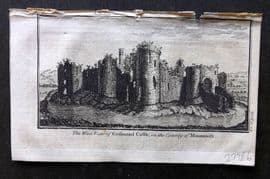 Newbery (Pub) 1770 Antique Print. Grismond Castle, Monmouth Wales. Grosmont