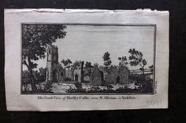 Newbery (Pub) 1770 Antique Print. Harlsey Castle, Northallerton Yorkshire