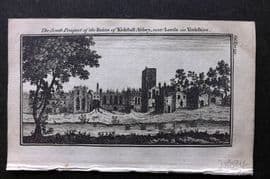 Newbery (Pub) 1770 Antique Print. Kirkstall Abbey near Leeds, Yorkshire