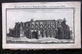 Newbery (Pub) 1770 Antique Print. Malmesbury Abbey, Wiltshire