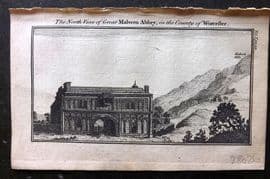 Newbery (Pub) 1770 Antique Print. Malvern Abbey, County of Worcester