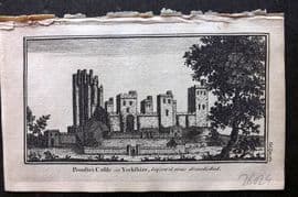 Newbery (Pub) 1770 Antique Print. Pomfret Castle in Yorkshire