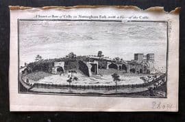 Newbery (Pub) 1770 Antique Print. Row of Cells in Nottigham Park & Castle