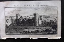 Newbery (Pub) 1770 Antique Print. Usk Castle, Monmouth Wales