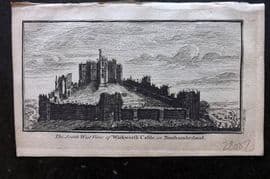 Newbery (Pub) 1770 Antique Print. Warkworth Castle, Northumberland